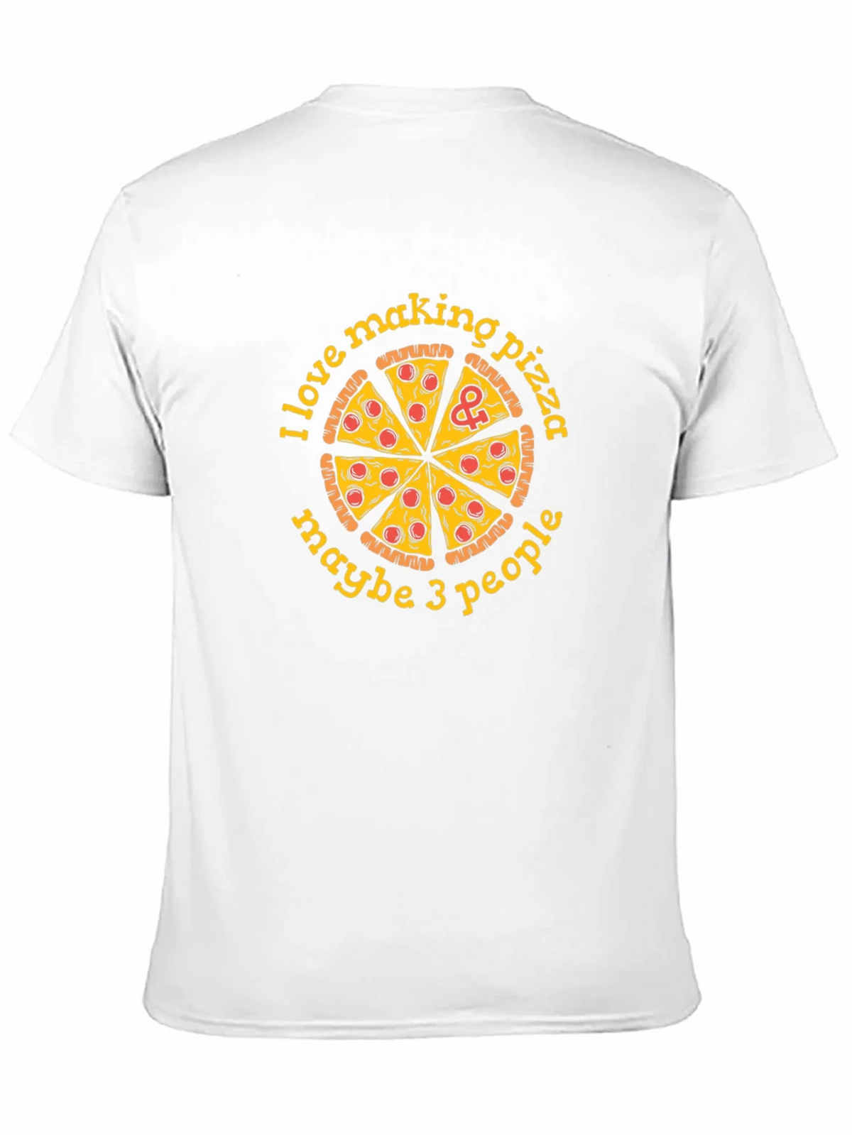 I Love Making Pizza Funny Graphic Tee - Black Cotton T-Shirt product image 2