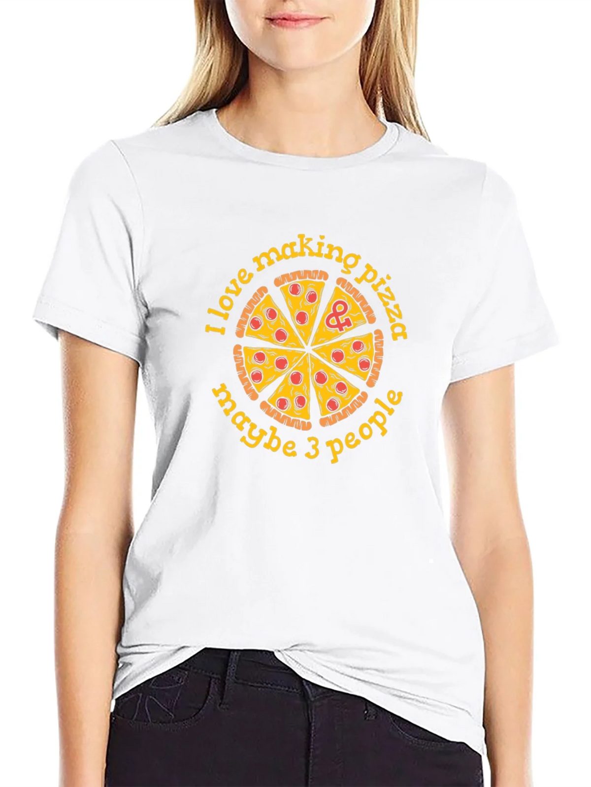 I Love Making Pizza Funny Graphic Tee - Black Cotton T-Shirt product image 11
