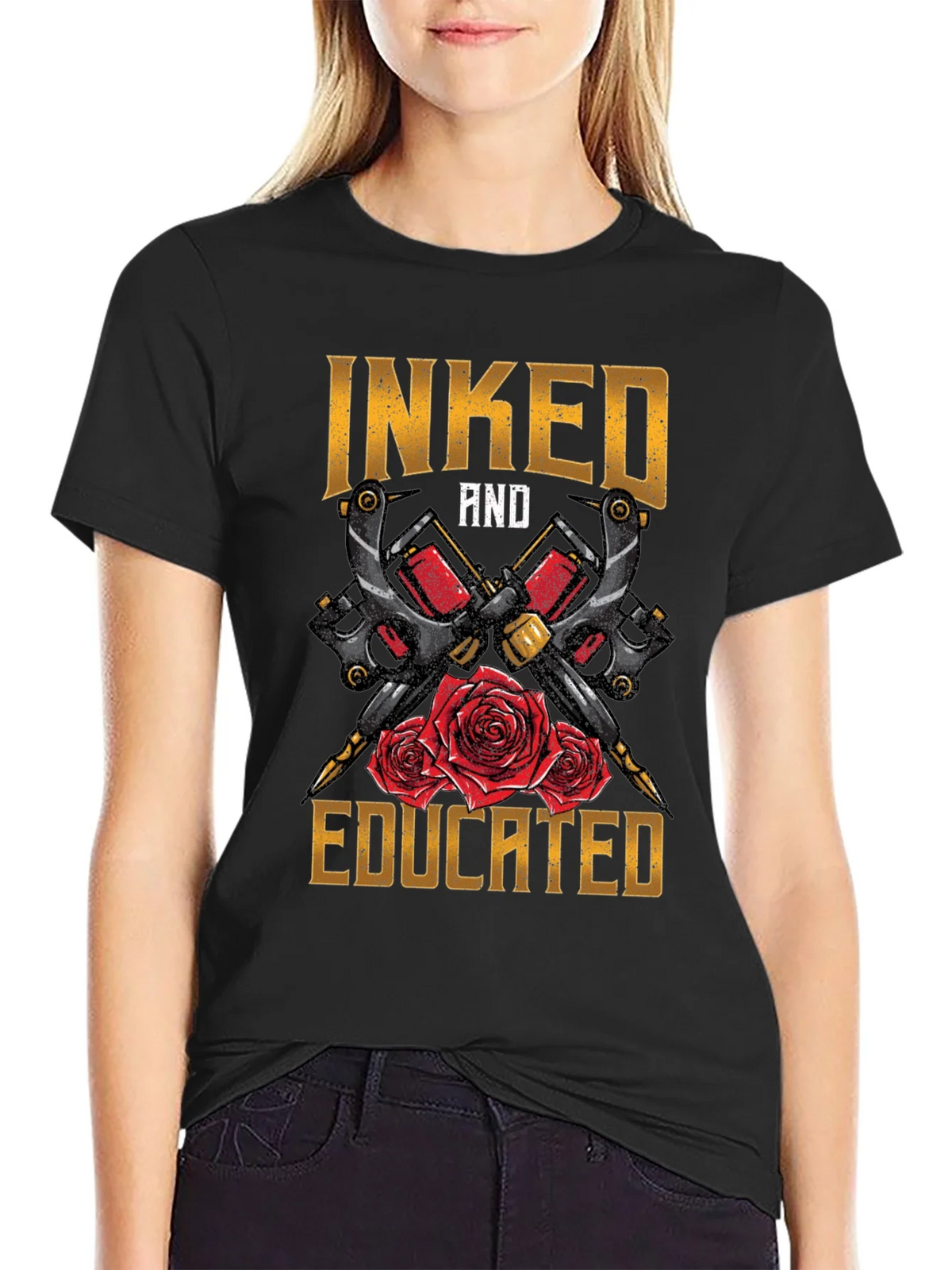 Inked and Educated Tattoo Artist T-Shirt product image 5