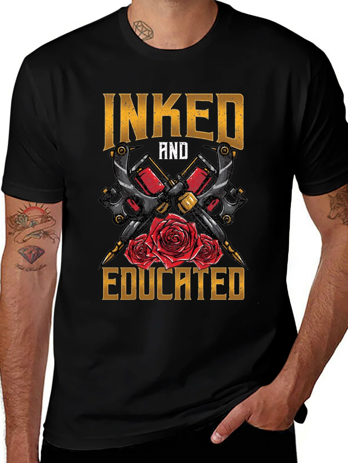 Inked and Educated Tattoo Artist T-Shirt product image 1