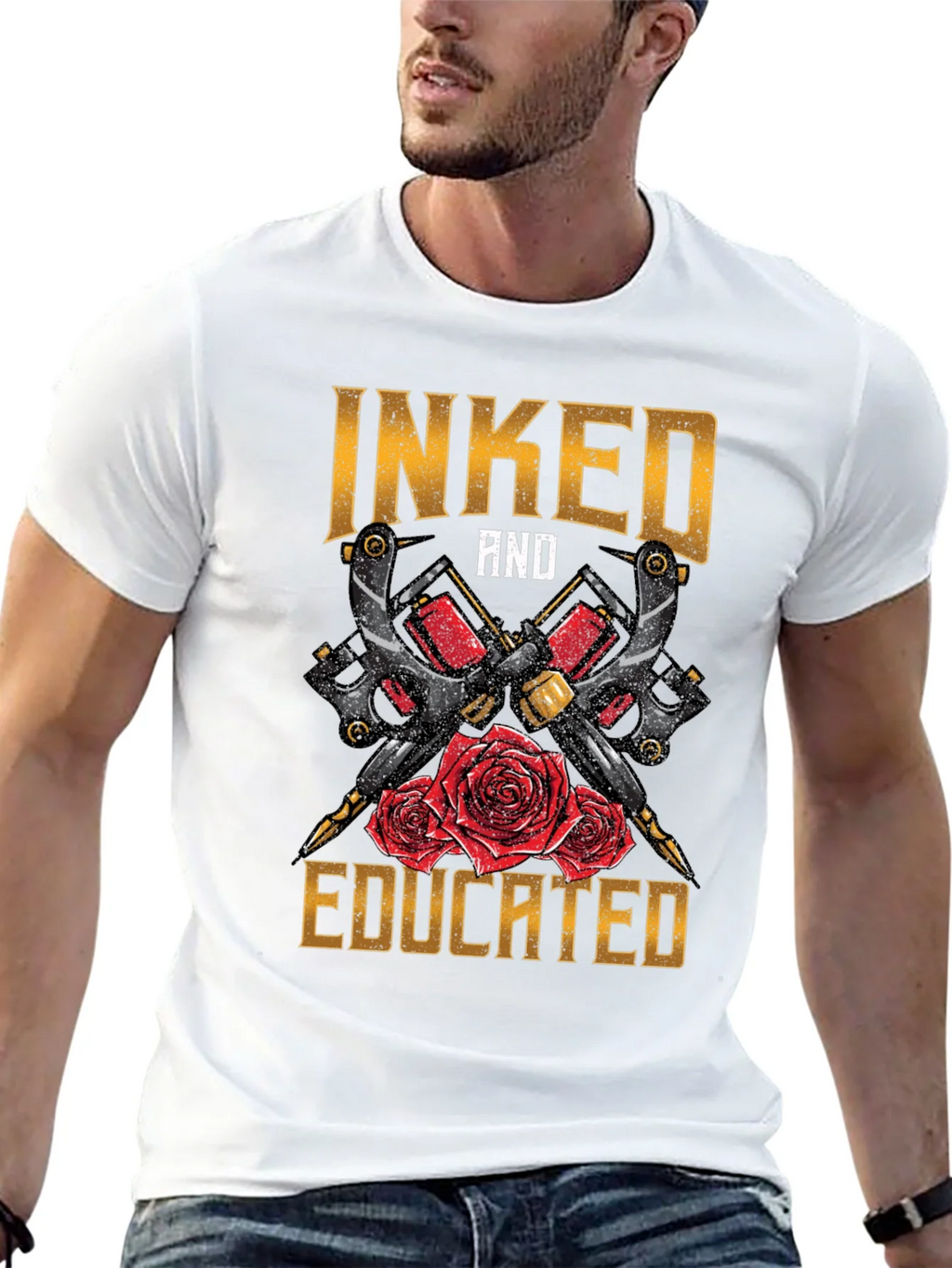Inked and Educated Tattoo Artist T-Shirt product image 4
